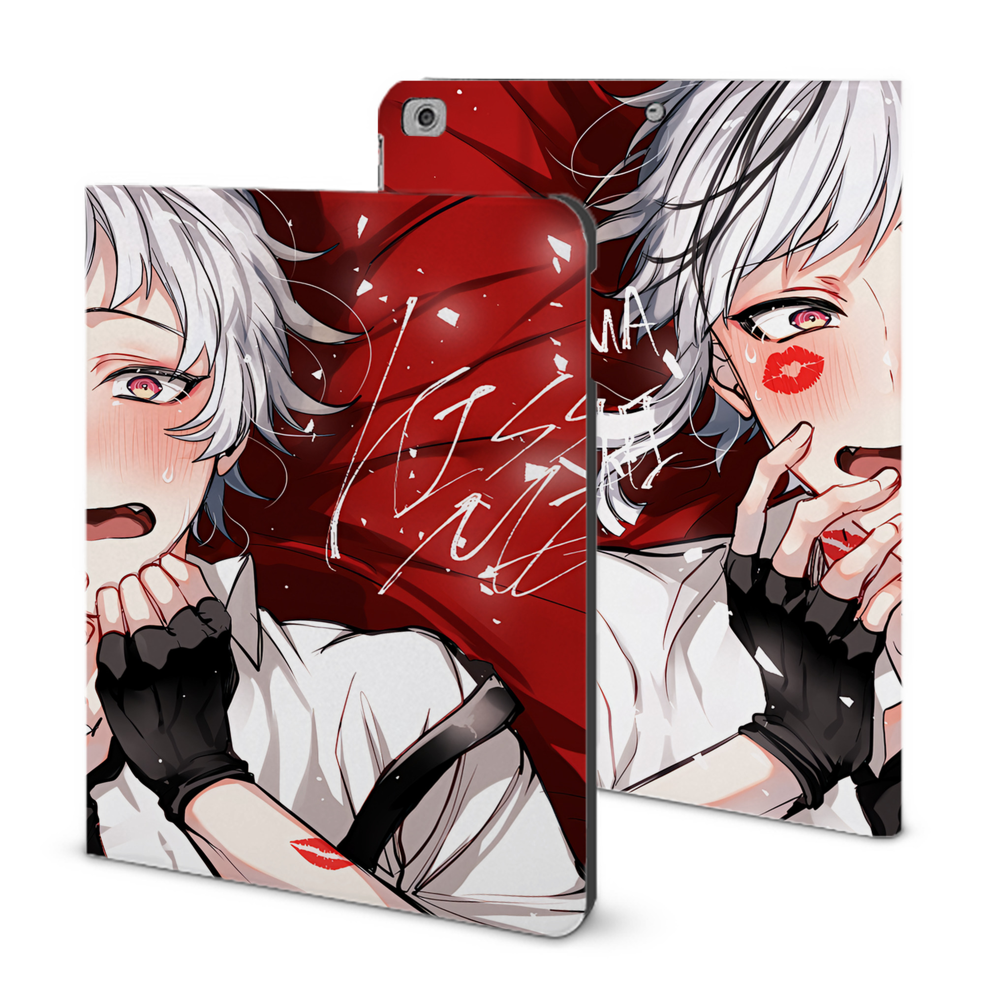 （画像用） 文豪ストレイドッグス Bungo Stray Dogs IPad ケース ブック型 PUレザー TPU 耐衝撃 軽量 薄型 ペン収納なし 全面保護 IPad 各モデル対応